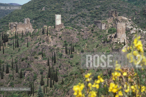 ( FRANCIA  )  MIDI-PYRENEES CASTELLI DI LASTOURS  © 1999 Graziano Arici/Rosebud2 / GEO ERESIA CATARA CATARI CROCIATA