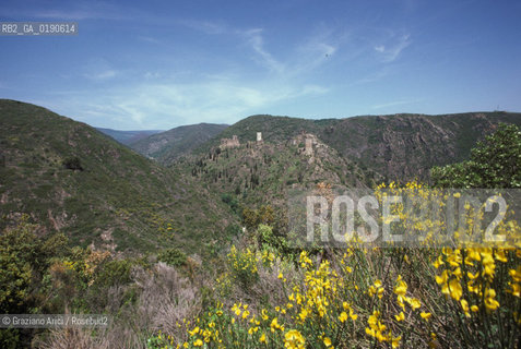( FRANCIA  )  MIDI-PYRENEES CASTELLI DI LASTOURS  © 1999 Graziano Arici/Rosebud2 / GEO ERESIA CATARA CATARI CROCIATA