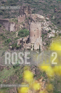 ( FRANCIA  )  MIDI-PYRENEES CASTELLI DI LASTOURS  © 1999 Graziano Arici/Rosebud2 / GEO ERESIA CATARA CATARI CROCIATA