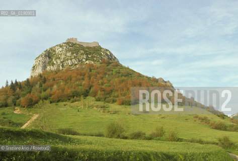 ( FRANCIA  )  MIDI-PYRENEES  IL CASTELLO DI MONTSEGUR ULTIMO RIFUGIO DELLA CHIESA CATARA  © 1999 Graziano Arici/Rosebud2 / GEO ERESIA CATARA CATARI CROCIATA
