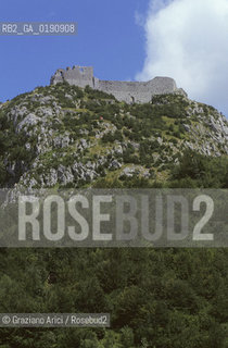 ( FRANCIA  )  MIDI-PYRENEES  IL CASTELLO DI MONTSEGUR ULTIMO RIFUGIO DELLA CHIESA CATARA  © 1999 Graziano Arici/Rosebud2 / GEO ERESIA CATARA CATARI CROCIATA