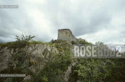 ( FRANCIA  )  MIDI-PYRENEES  IL CASTELLO DI MONTSEGUR ULTIMO RIFUGIO DELLA CHIESA CATARA  © 1999 Graziano Arici/Rosebud2 / GEO ERESIA CATARA CATARI CROCIATA