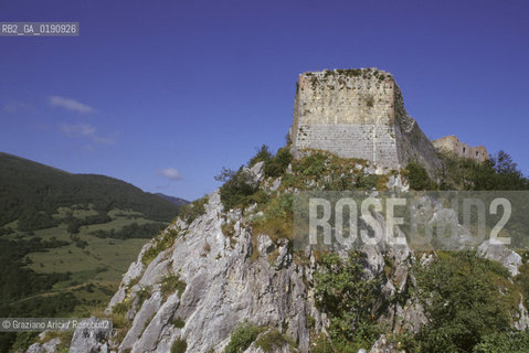 ( FRANCIA  )  MIDI-PYRENEES  IL CASTELLO DI MONTSEGUR ULTIMO RIFUGIO DELLA CHIESA CATARA  © 1999 Graziano Arici/Rosebud2 / GEO ERESIA CATARA CATARI CROCIATA