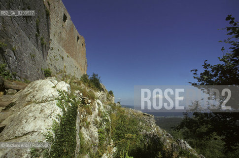 ( FRANCIA  )  MIDI-PYRENEES  IL CASTELLO DI MONTSEGUR ULTIMO RIFUGIO DELLA CHIESA CATARA  © 1999 Graziano Arici/Rosebud2 / GEO ERESIA CATARA CATARI CROCIATA