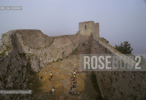 ( FRANCIA  )  MIDI-PYRENEES  IL CASTELLO DI MONTSEGUR ULTIMO RIFUGIO DELLA CHIESA CATARA  © 1999 Graziano Arici/Rosebud2 / GEO ERESIA CATARA CATARI CROCIATA