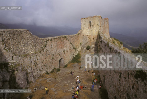 ( FRANCIA  )  MIDI-PYRENEES  IL CASTELLO DI MONTSEGUR ULTIMO RIFUGIO DELLA CHIESA CATARA  © 1999 Graziano Arici/Rosebud2 / GEO ERESIA CATARA CATARI CROCIATA
