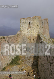 ( FRANCIA  )  MIDI-PYRENEES  IL CASTELLO DI MONTSEGUR ULTIMO RIFUGIO DELLA CHIESA CATARA  © 1999 Graziano Arici/Rosebud2 / GEO ERESIA CATARA CATARI CROCIATA