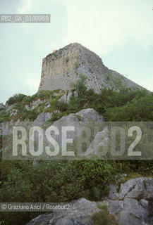 ( FRANCIA  )  MIDI-PYRENEES  IL CASTELLO DI MONTSEGUR ULTIMO RIFUGIO DELLA CHIESA CATARA  © 1999 Graziano Arici/Rosebud2 / GEO ERESIA CATARA CATARI CROCIATA