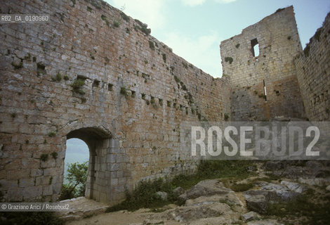 ( FRANCIA  )  MIDI-PYRENEES  IL CASTELLO DI MONTSEGUR ULTIMO RIFUGIO DELLA CHIESA CATARA  © 1999 Graziano Arici/Rosebud2 / GEO ERESIA CATARA CATARI CROCIATA