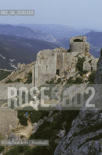 ( FRANCIA  )  LANGUEDOC-ROUSSILLON  PEYREPERTUSE : IL CASTELLO © 1999 Graziano Arici/Rosebud2 / GEO ERESIA CATARA CATARI CROCIATA