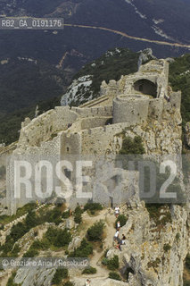 ( FRANCIA  )  LANGUEDOC-ROUSSILLON  PEYREPERTUSE : IL CASTELLO © 1999 Graziano Arici/Rosebud2 / GEO ERESIA CATARA CATARI CROCIATA