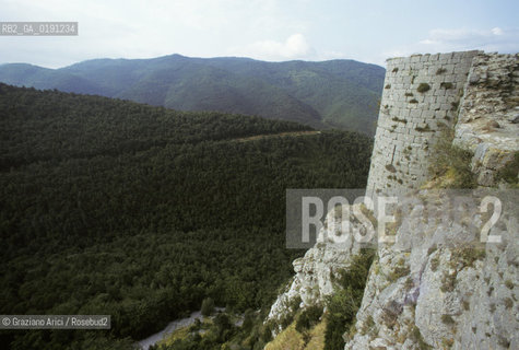 ( FRANCIA  )  LANGUEDOC-ROUSSILLON  PUILAURENS : IL CASTELLO © 1999 Graziano Arici/Rosebud2 / GEO ERESIA CATARA CATARI CROCIATA