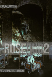 ( FRANCIA  )  MIDI-PYRENEES ROQUEFORT-SUR-SOULZON : CASEIFICIO  SOCIETE  FABBRICAZIONE DEL FORMAGGIO ROQUEFORT © 1999 Graziano Arici/Rosebud2 / GEO GASTRONOMIA