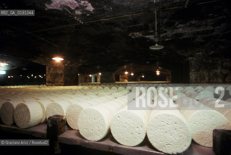 ( FRANCIA  )  MIDI-PYRENEES ROQUEFORT-SUR-SOULZON : CASEIFICIO  SOCIETE  FABBRICAZIONE DEL FORMAGGIO ROQUEFORT © 1999 Graziano Arici/Rosebud2 / GEO GASTRONOMIA