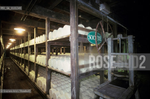 ( FRANCIA  )  MIDI-PYRENEES ROQUEFORT-SUR-SOULZON : CASEIFICIO  SOCIETE  FABBRICAZIONE DEL FORMAGGIO ROQUEFORT © 1999 Graziano Arici/Rosebud2 / GEO GASTRONOMIA