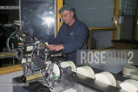 ( FRANCIA  )  MIDI-PYRENEES ROQUEFORT-SUR-SOULZON : CASEIFICIO  SOCIETE  FABBRICAZIONE DEL FORMAGGIO ROQUEFORT © 1999 Graziano Arici/Rosebud2 / GEO GASTRONOMIA