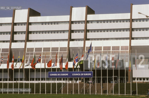 ( FRANCIA  )  ALSAZIA STRASBURGO : CONSIGLIO DEUROPA  © 1999 Graziano Arici/Rosebud2 / GEO BANDIERA