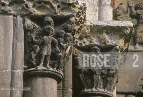 ( FRANCIA  )  MIDI-PYRENEES TOLOSA : CHIESA BASILICA DI ST-SERNIN CAPITELLO © 1999 Graziano Arici/Rosebud2 / GEO ERESIA CATARA CATARI CROCIATA PELLEGRINAGGIO