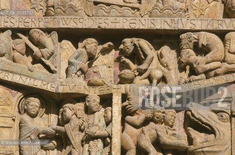 ( FRANCIA  )  MIDI-PYRENEES CONQUES : CHIESA DELLA STE-FOY : PORTALE © 1999 Graziano Arici/Rosebud2 / GEO ROMANICO