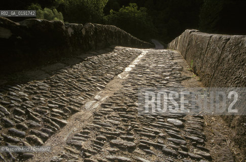 ( FRANCIA  )  MIDI-PYRENEES CONQUES : PONTE ROMANICO © 1999 Graziano Arici/Rosebud2 / GEO PELLEGRINAGGIO