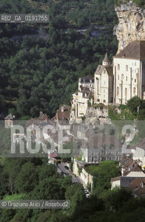 ( FRANCIA  )  MIDI-PYRENEES ROCAMADUR : PANORAMA DEL PAESE © 1999 Graziano Arici/Rosebud2 / GEO PERIGORD PELLEGRINAGGIO