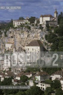 ( FRANCIA  )  MIDI-PYRENEES ROCAMADUR : PANORAMA DEL PAESE © 1999 Graziano Arici/Rosebud2 / GEO PERIGORD PELLEGRINAGGIO