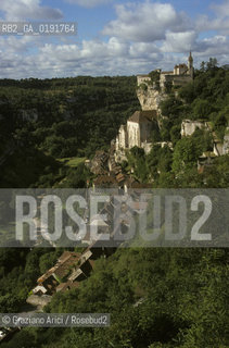 ( FRANCIA  )  MIDI-PYRENEES ROCAMADUR : PANORAMA DEL PAESE © 1999 Graziano Arici/Rosebud2 / GEO PERIGORD PELLEGRINAGGIO