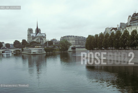 ( FRANCIA  )  PARIGI : LA CATTEDRALE NOTRE DAME E IL FIUME SENNA © 1995 Graziano Arici/Rosebud2 / GEO