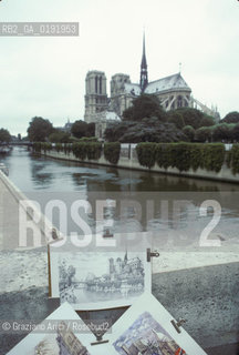 ( FRANCIA  )  PARIGI : LA CATTEDRALE NOTRE DAME E IL FIUME SENNA © 1995 Graziano Arici/Rosebud2 / GEO