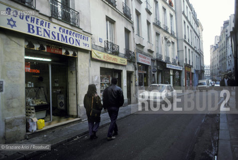 ( FRANCIA  )  PARIGI : LE MARAIS : QUARTIERE EBRAICO  © 1995 Graziano Arici/Rosebud2 / GEO EBREI