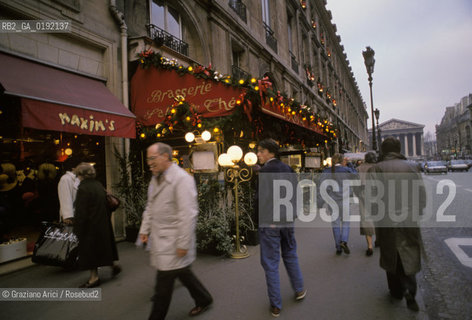 ( FRANCIA  )  PARIGI : IL RISTORANTE CHEZ MAXIMS IN RUE ROYALE   © 1995 Graziano Arici/Rosebud2 / GEO