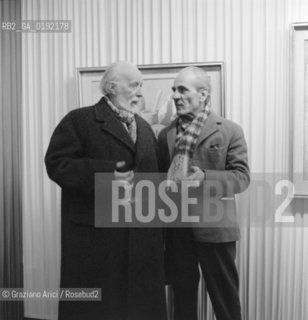 THE PAINTERS FELICE CARENA AND VIRGILIO GUIDI IN VENICE - 1959 - © ARCHIVIO Graziano Arici/Rosebud2  / ARTE / PITTORE