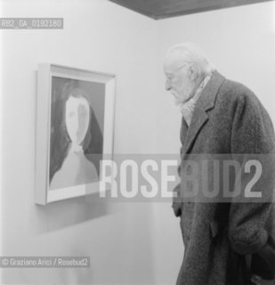 THE PAINTER FELICE CARENA  IN VENICE - 1959 - © ARCHIVIO Graziano Arici/Rosebud2  / ARTE / PITTORE