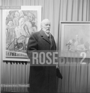 THE PAINTER FELICE CARENA  IN VENICE - 1959 - © ARCHIVIO Graziano Arici/Rosebud2  / ARTE / PITTORE