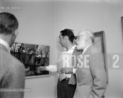 THE PAINTER FELICE CARENA  IN VENICE - 1947 - © ARCHIVIO Graziano Arici/Rosebud2  / ARTE / PITTORE