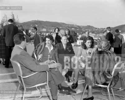 THE PRINCESS MARIA DI SAVOIA WITH MARQUIS DEVILLON IN CANNES - 1951 - © ARCHIVIO Graziano Arici/Rosebud2  / NOBILTA / PRINCIPE / MARCHESE