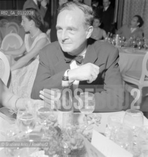 THE MOVIE CRITIC GEORGES SADOUL IN VENICE LIDO  - 1953 - © ARCHIVIO Graziano Arici/Rosebud2  / CINEMA / CRITICO CINEMATOGRAFICO / MOSTRA DEL CINEMA