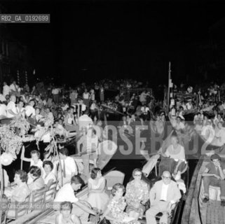 THE FRESCO NOTTURNO IN CANAL GRANDE  - VENICE - 196? © ARCHIVIO Graziano Arici/Rosebud2  / FESTA / BARCA