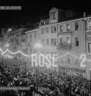 THE FRESCO NOTTURNO IN CANAL GRANDE  - VENICE - 196? © ARCHIVIO Graziano Arici/Rosebud2  / FESTA / BARCA