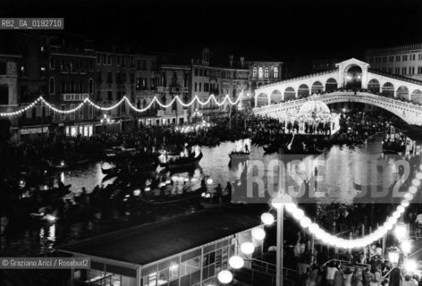 THE FRESCO NOTTURNO IN CANAL GRANDE  - VENICE - 196? © ARCHIVIO Graziano Arici/Rosebud2  / FESTA / BARCA