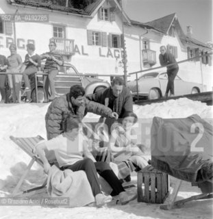CLIMBERS IN TRE CIME DI LAVAREDO (BELLUNO) - 196?© ARCHIVIO Graziano Arici/Rosebud2  / MONTAGNA / SCALATORE / NEVE