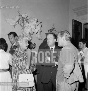 HAPPENING , MESSA NERA : LA COLLEZIONISTA DARTE PEGGY GUGGENHEIM E IL PITTORE GREGORIO SCILTIAN - VENEZIA - 1960 -  ARCHIVIO Graziano Arici/Rosebud2 / ARTE