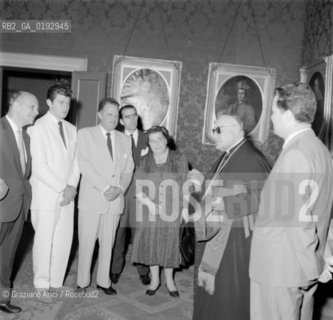 THE CHILD FILM FESTIVAL (FESTIVAL DEL CINEMA PER RAGAZZI) : MEETING WITH THE CARDINAL OF VENICE ANGELO RONCALLI AND LUIGI FLORIS AMMANNATI - 1958 - © ARCHIVIO Graziano Arici/Rosebud2  / CINEMA / RELIGIONE