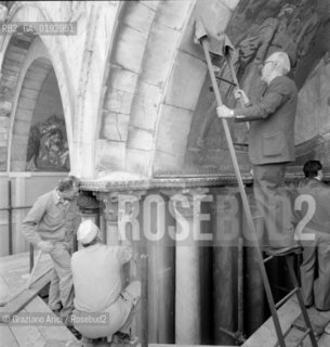 THE RESTAURATION OF ST.MARK BASILICA  - VENICE - 196? © ARCHIVIO Graziano Arici/Rosebud2  / RESTAURO / BASILICA DI S.MARCO