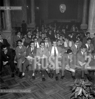 UNIONE GOLIARDICA ITALIANA (UGI) CONGRESS  - VENICE  - 1960 - © ARCHIVIO Graziano Arici/Rosebud2  / CONGRESSO / STUDENTI / UNIVERSITA