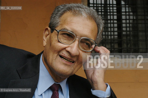 LECONOMISTA E PREMIO NOBEL PER LECONOMIA AMARTYA KUMAR SEN  © 2003 Graziano Arici/Rosebud2