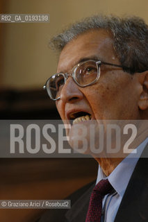 LECONOMISTA E PREMIO NOBEL PER LECONOMIA AMARTYA KUMAR SEN  © 2003 Graziano Arici/Rosebud2