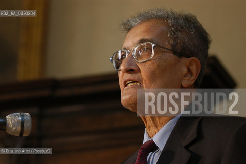 LECONOMISTA E PREMIO NOBEL PER LECONOMIA AMARTYA KUMAR SEN  © 2003 Graziano Arici/Rosebud2