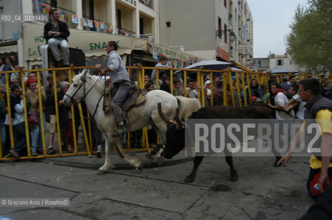 ( FRANCIA  )  PROVENCE-ALPES-COTE DAZUR ARLES : FERIA DI PASQUA SPETTACOLO FOLKLORISTICO ABRIVADO © 1999 Graziano Arici/Rosebud2 / GEO COSTUME CAVALLO GUARDIANS