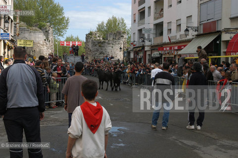 ( FRANCIA  )  PROVENCE-ALPES-COTE DAZUR ARLES : FERIA DI PASQUA SPETTACOLO FOLKLORISTICO ABRIVADO © 2003 Graziano Arici/Rosebud2 / GEO COSTUME CAVALLO GUARDIANS